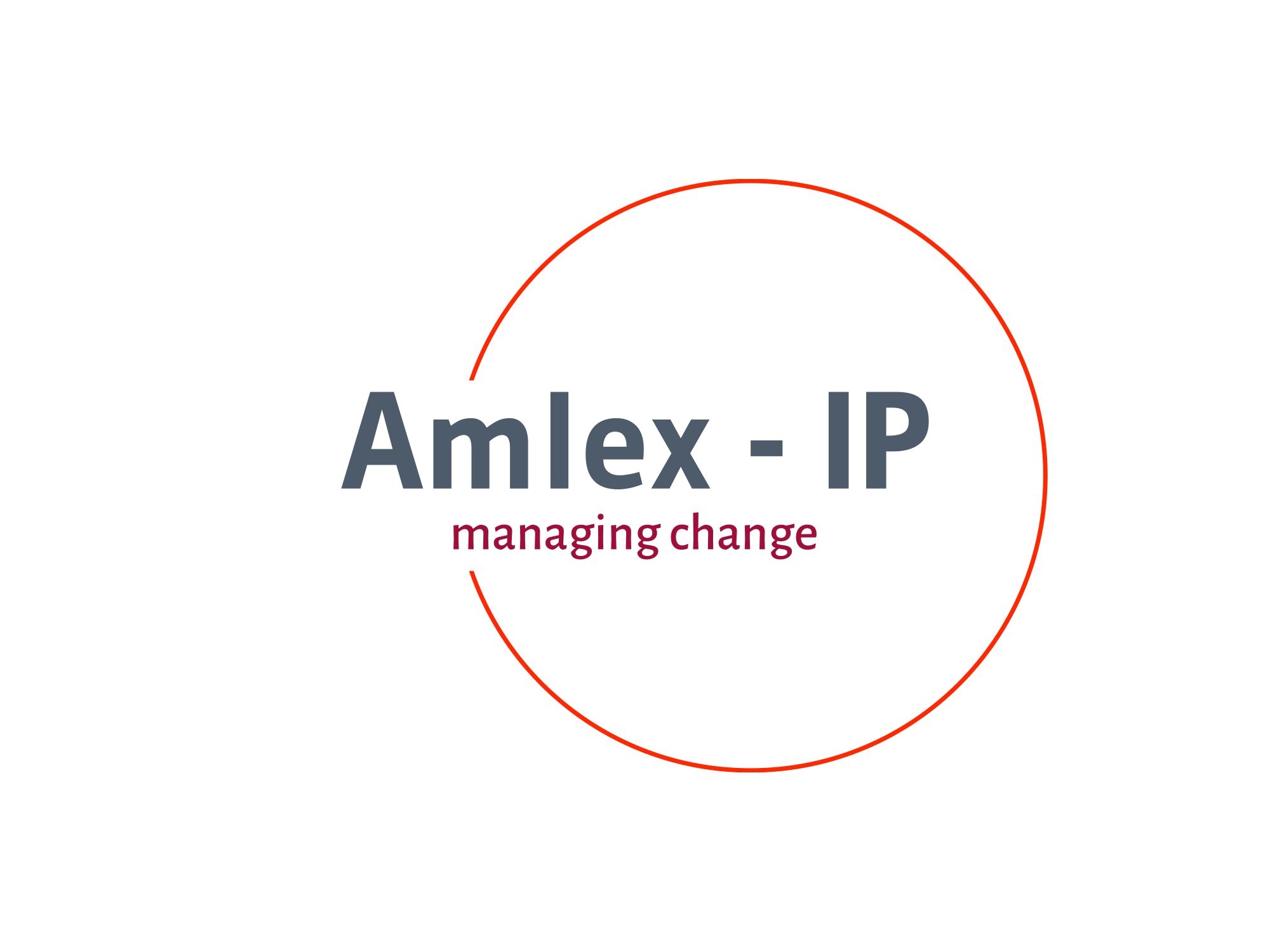 Amlex-IP logo (light) w. managing change banner
